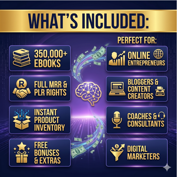 300,000+ Resellable eBooks Mega Bundle (PLR & MRR Included) preview 2