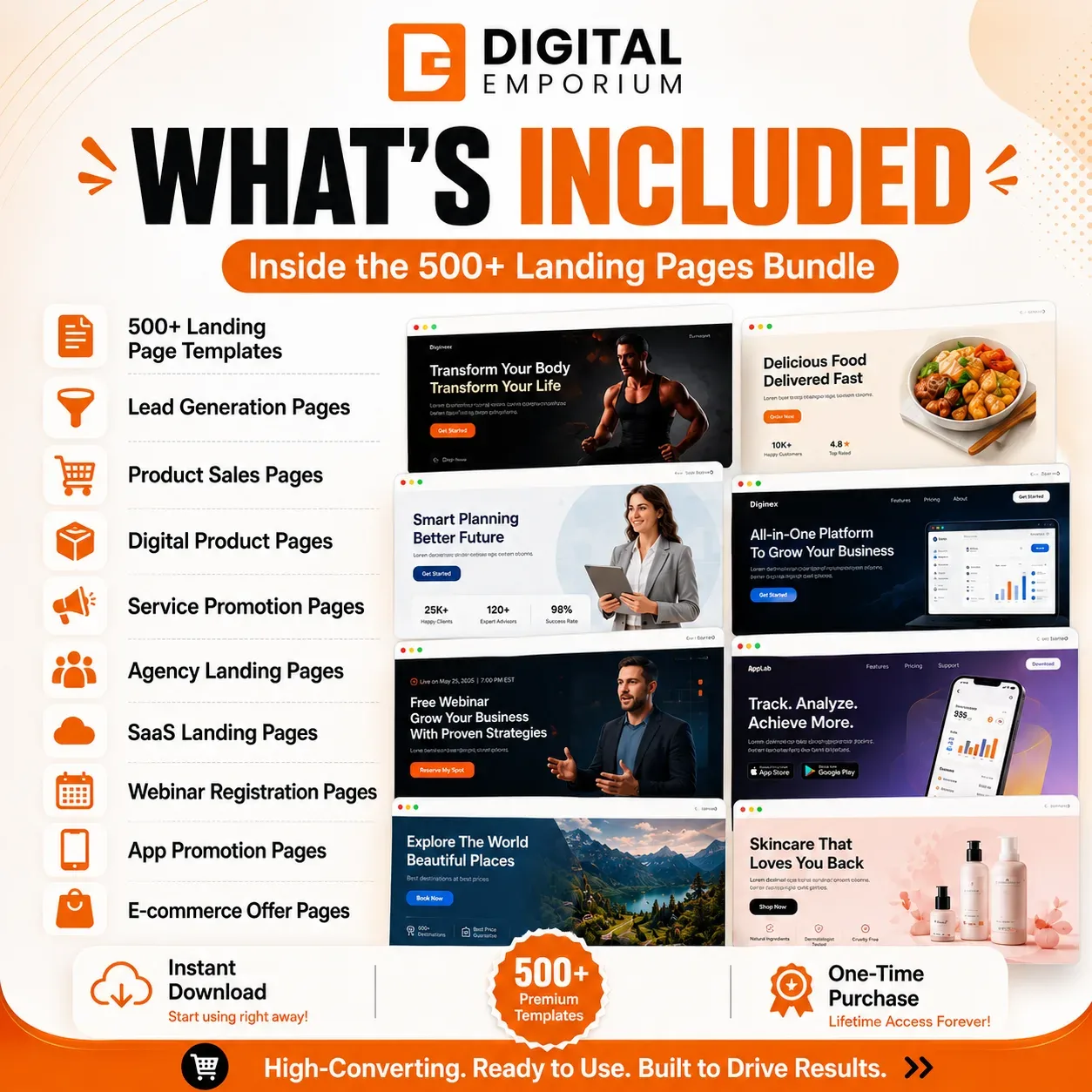 500+ High Conversion Landing Pages Bundle preview 2
