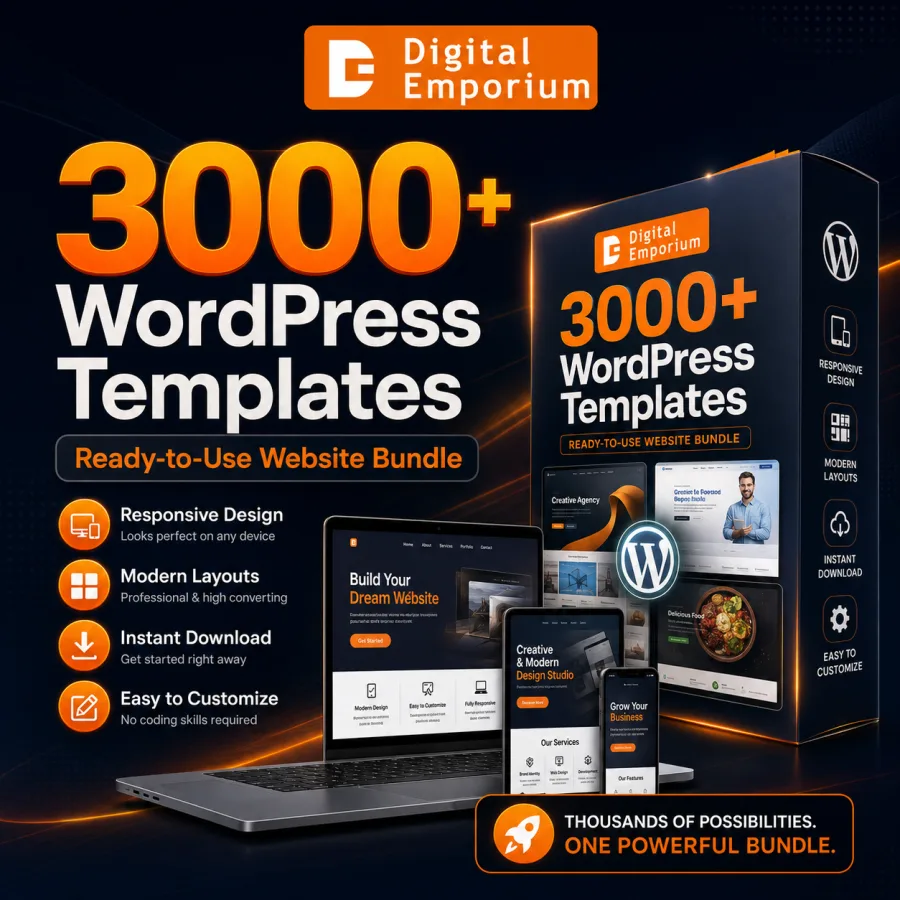 3000+ WordPress Templates Mega Bundle
