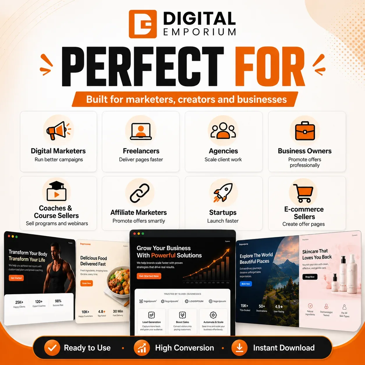 500+ High Conversion Landing Pages Bundle preview 3