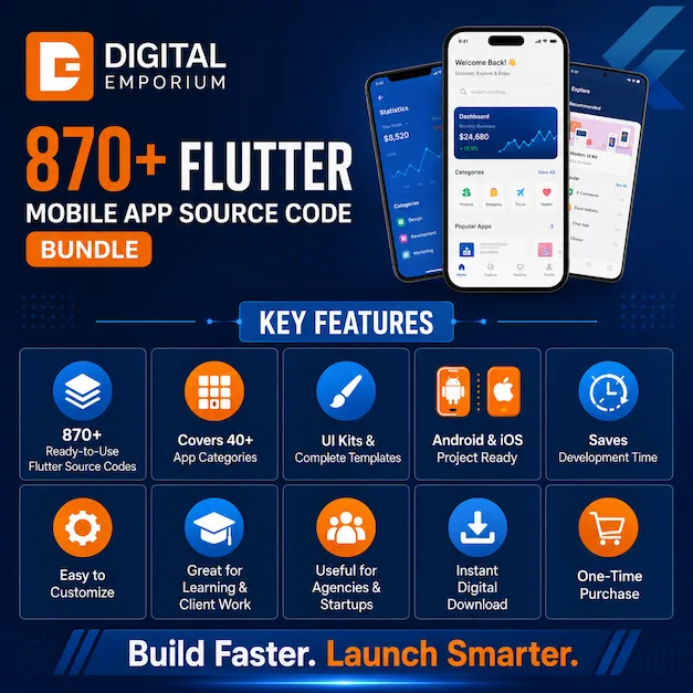 870+ Flutter Mobile App Source Code Bundle preview 4