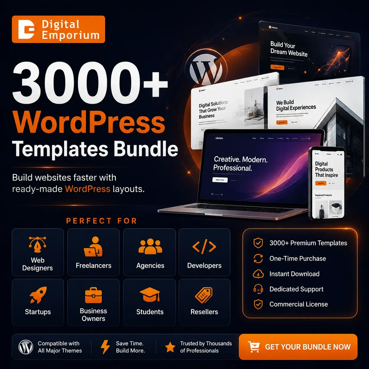 3000+ WordPress Templates Mega Bundle preview 3