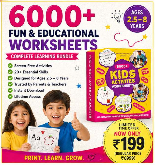 6000+ Kids Activity Worksheets Bundle (Printable & Educational) preview 1