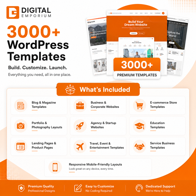 3000+ WordPress Templates Mega Bundle preview 1
