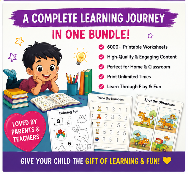 6000+ Kids Activity Worksheets Bundle (Printable & Educational) preview 4