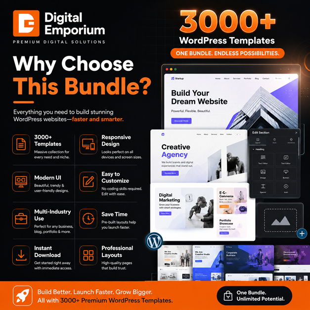 3000+ WordPress Templates Mega Bundle preview 3