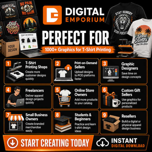 1000+ Graphics for T-Shirt Printing Bundle preview 2