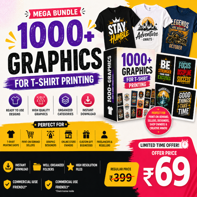 1000+ Graphics for T-Shirt Printing Bundle preview 1